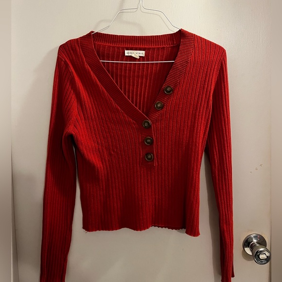 Aeropostale Sweaters - XL orange/red Aeropostale v neck sweater